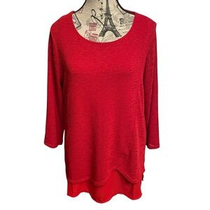 Chico's Red Tunic Top